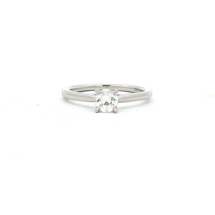 Platinum 0.40ct Natural Diamond Solitaire Ring