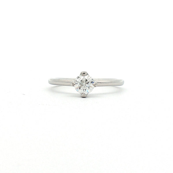 Platinum 0.40ct Natural Diamond Solitaire Ring