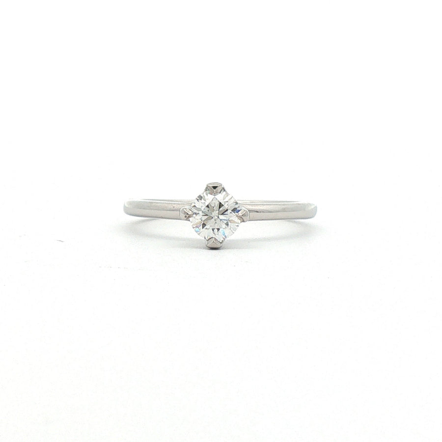 Platinum 0.40ct Natural Diamond Solitaire Ring