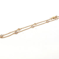 9ct Yellow Gold Diamond by the Yard Bracelet