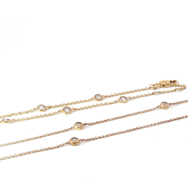 9ct Yellow Gold Diamond by the Yard Necklace