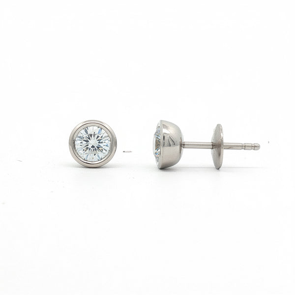 Platinum 1.00ct Lab-Grown Diamond Stud Earrings – D Colour, IF Clarity