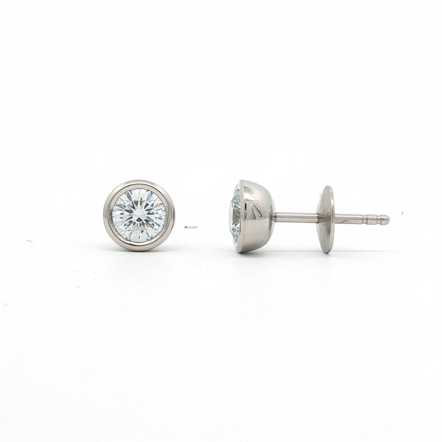 Platinum 1.00ct Lab-Grown Diamond Stud Earrings – D Colour, IF Clarity