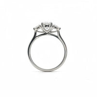 Platinum 1.35ct Three Stone Diamond Ring – 1.03ct D IF IGI Certified Centre