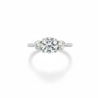 Platinum 1.35ct Three Stone Diamond Ring – 1.03ct D IF IGI Certified Centre