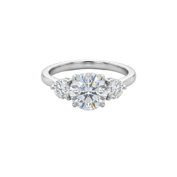 Platinum 1.35ct Three Stone Diamond Ring – 1.03ct D IF IGI Certified Centre