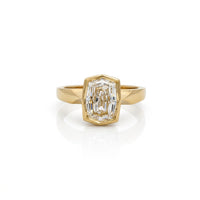 18ct Yellow Gold Octagonal Diamond Wed-Fit Engagement Ring