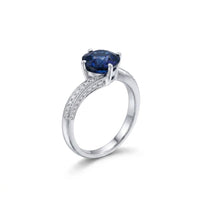 Platinum Sapphire & Diamond Twist Ring