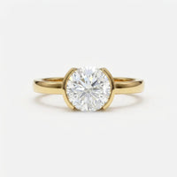 Yellow Gold Aurora Lab Grown Diamond Solitaire Ring