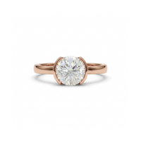 Rose Gold Aurora Lab Grown Solitaire Ring