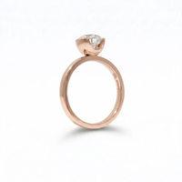 Rose Gold Aurora Lab Grown Solitaire Ring