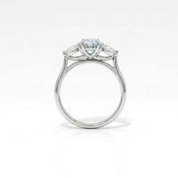 Platinum Fancy Blue Diamond Trilogy Ring – 1.73ct