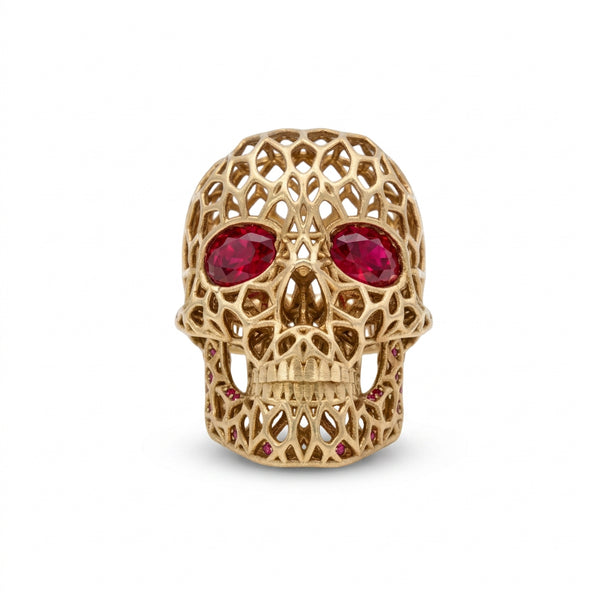 The Honeycomb Skull Ring – The Jilted Collection