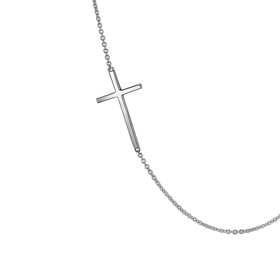 Sideways Cross Necklace