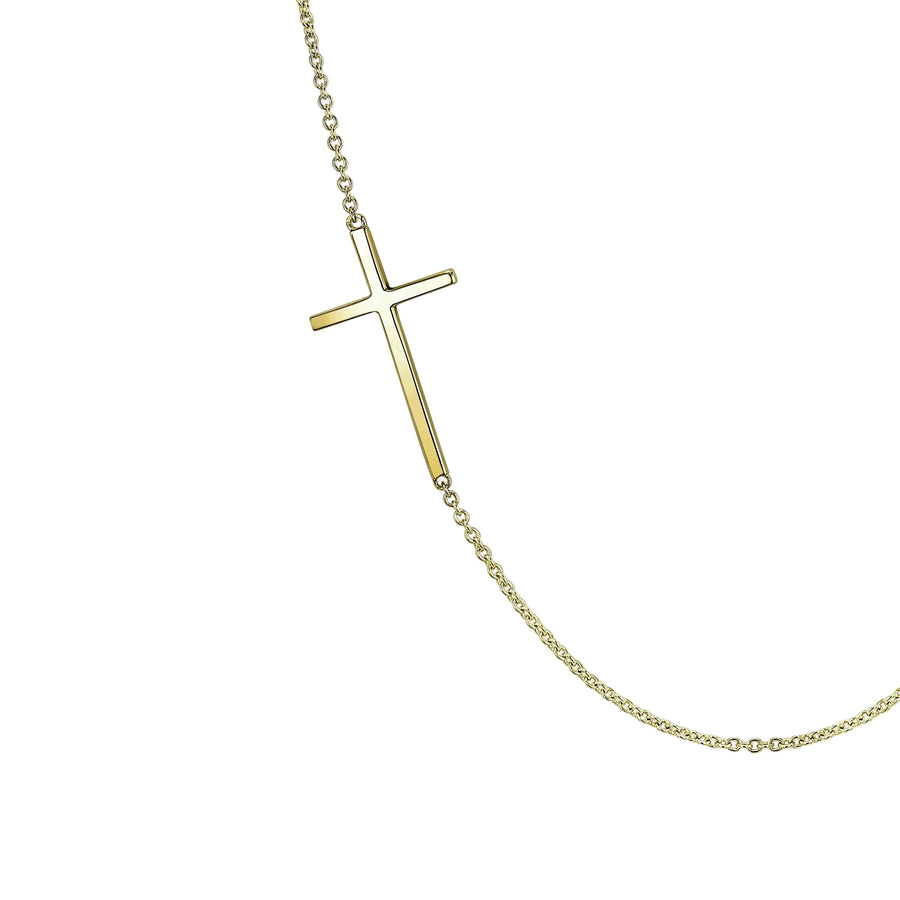 Sideways Cross Necklace