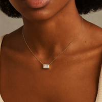 1.02ct Radiant Cut Lab-Grown Diamond Necklace in 9ct Yellow Gold