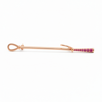 Sterling Silver Equestrian Pin with Pink Lab Diamonds