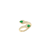 18ct Yellow Gold Tsavorite Garnet and Diamond Toi et Moi Ring