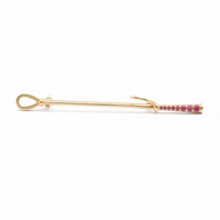 Sterling Silver Equestrian Pin with Pink Lab Diamonds
