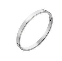Sterling Silver Solid Hinged Bangle