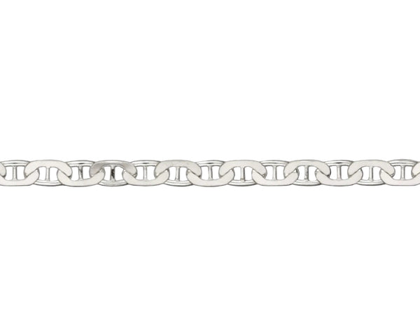 Sterling Silver Anchor Curb Bracelet