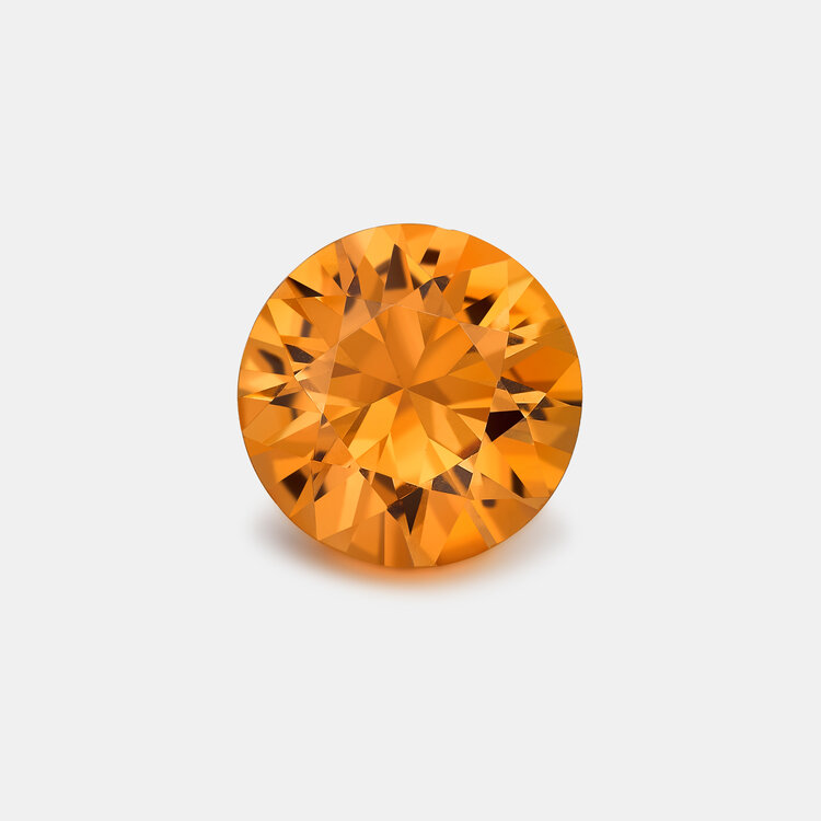 1.41ct Round Orange Sapphire for Bespoke Jewellery Commission